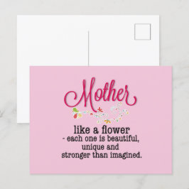花のような母 それぞれが美しい ポストカード