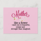 花のような母 それぞれが美しい ポストカード (正面)