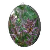 花のような紫のストライプのピンクの白い蘭 ダーツボード (正面右)