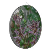 花のような紫のストライプのピンクの白い蘭 ダーツボード (正面左)