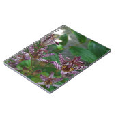 花のような紫のストライプのピンクの白い蘭 ノートブック (左側)