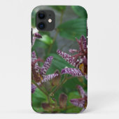 花のような紫のストライプのピンクの白い蘭 Case-Mate iPhoneケース (裏面)