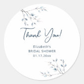 花のような青い冬の植物の美しさに感謝 ラウンドシール (正面)