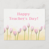 花のような黄色のハッピー先生の日 ポストカード (正面)