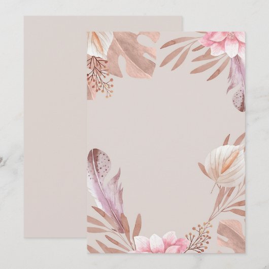 花のような 招待状 (正面/裏面)