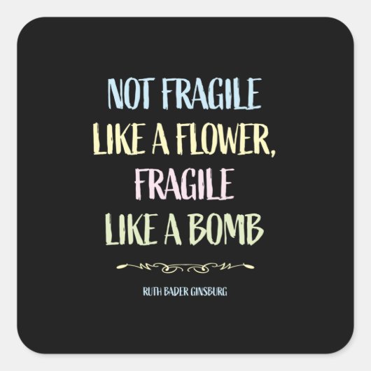 花のようにもろくない スクエアシール (正面)