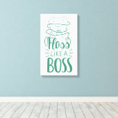 花のようにボス キャンバスプリント (インサイチュ (ウッドフロア))