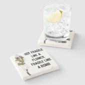 花のように壊れにくく、爆弾T-Sのように壊れやすい ストーンコースター (横)