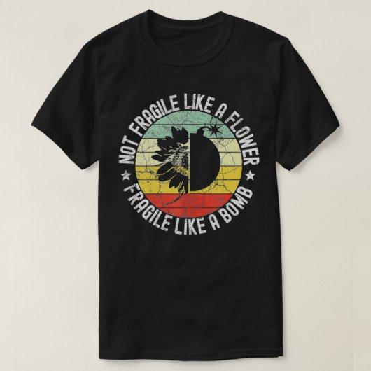 花のように壊れることはなく、爆弾ルース・バッダーRB Tシャツ (デザイン正面)