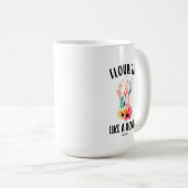 花のように花咲く詩篇103:15 コーヒーマグカップ (正面右)