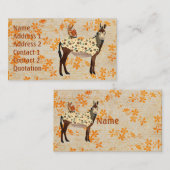 花のろば及びフクロウの名刺 名刺 (正面/裏面)