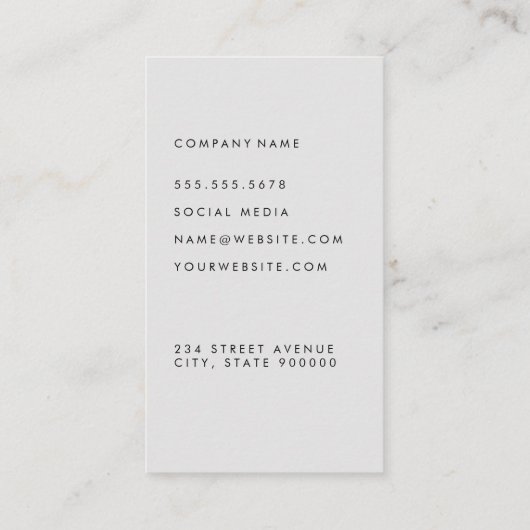 花のアイコンのヨガポーズ 名刺 (裏面)