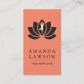 花のアイコンのヨガポーズ 名刺 (正面)