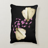 花のアクセントの枕の蝶 アクセントクッション (裏面(縦))