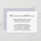 花のアクセントの結婚式の挿入物が付いている灰色のストライプ エンクロージャーカード (正面/裏面)