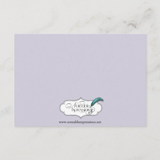 花のアクセントの結婚式の挿入物が付いている灰色のストライプ エンクロージャーカード (裏面)