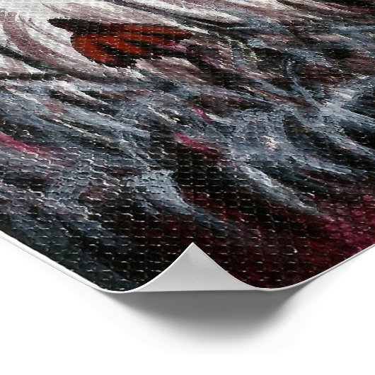 花のアクリルのポスタ絵画ーで可愛い鬼 ポスター (角)