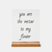 花のアクリル印に蜜 アクリルサイン (正面)