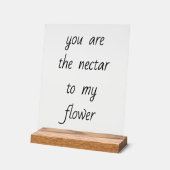 花のアクリル印に蜜 アクリルサイン (傾斜)