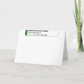 花のアフリカのデイジーの引用挨拶 カード (裏面)