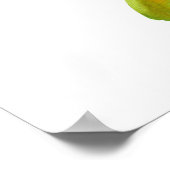 花のアマリリス語ボタニカルプラントアート ポスター (角)