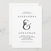 花のアンパーサンド|の白黒結婚式