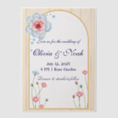 花のアーチ ベラム紙招待状 (正面)
