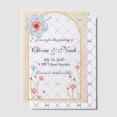 花のアーチ ベラム紙招待状 (オフセット (招待状))