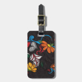 花のアートワーク ラゲッジタグ (正面縦)