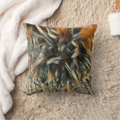 花のアート クッション (ブランケット)