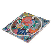 花のアールデコ タイル (側面)