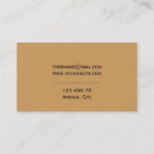 花のアールヌーボーのヴィンテージのスタイルの名刺 名刺 (裏面)