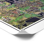 花のアールヌーボースタイルミュシャ ポスター (角)