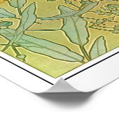 花のアールヌーボースタイルミュシャ ポスター (角)