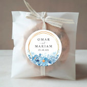 花のイスラム教ニッカ・ウェディングギフト ラウンドシール