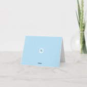 花のイニシャルOモノグラム オーダーメイド バースデーカード カード (裏面)