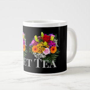 花のイメージ甘いお茶文字名専門マグカップ ジャンボコーヒーマグカップ