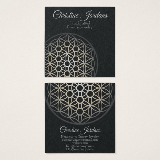 花のイヤリング表示カード (正面&裏面)