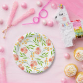 花のイヤリング ペーパープレート (パーティー)