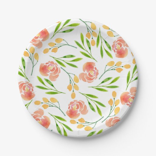 花のイヤリング ペーパープレート (正面)