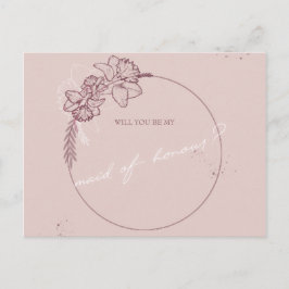 花のイラストレーションは私のメイド・オブ・オーナー（花嫁付き添い人） ポストカード