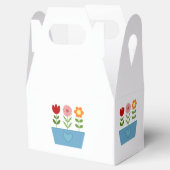 花のイラストレーションBlue Window BoxキャンバスP フェイバーボックス (オープン)