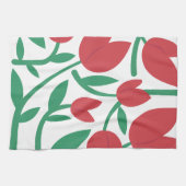 花のイラスト キッチンタオル (横)