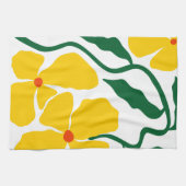 花のイラスト キッチンタオル (横)