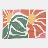 花のイラスト キッチンタオル (横)