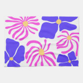 花のイラスト キッチンタオル (横)
