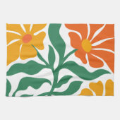 花のイラスト キッチンタオル (横)
