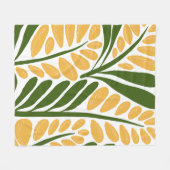 花のイラスト フリースブランケット (正面(横))