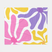 花のイラスト フリースブランケット (正面(横))
