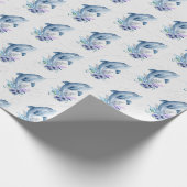 花のイルカ結婚たち ラッピングペーパー (角)